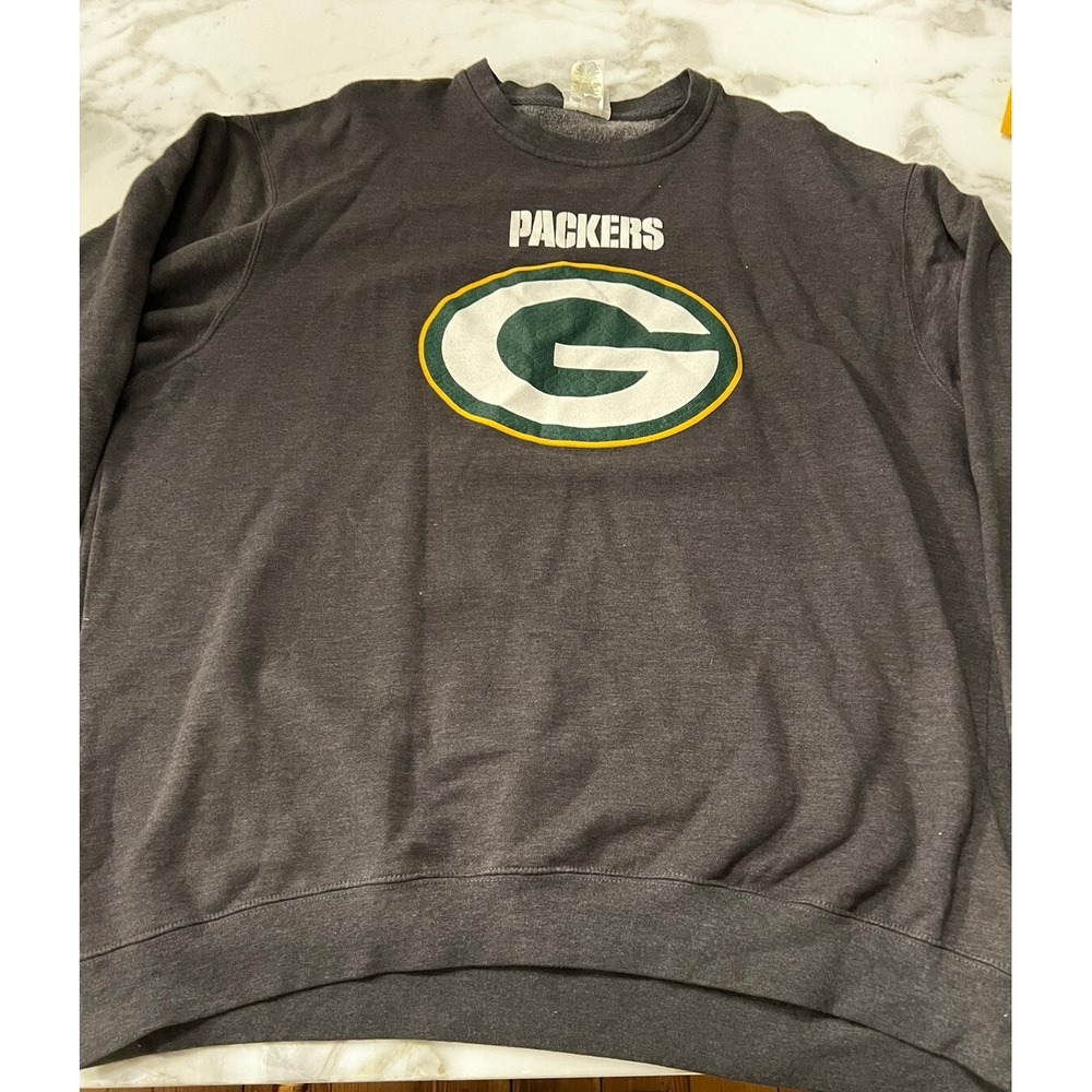 VINTAGE MAJESTIC NFL GREEN BAY PACKERS MENS GRAY XXL SWEATSHIRT